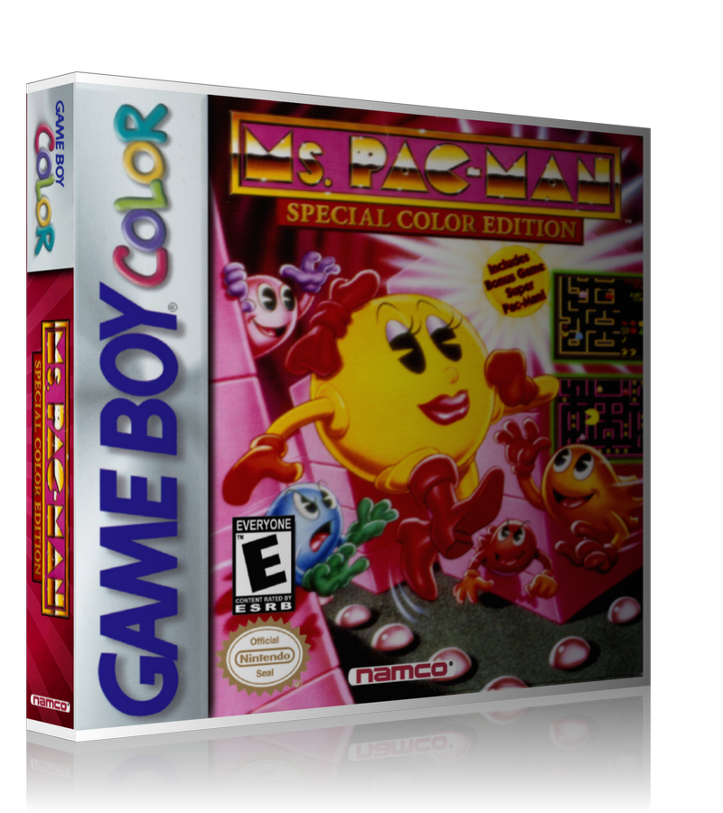 Gameboy Colour Ms pacman Retro Game REPLACEMENT GAME Case Or Cover