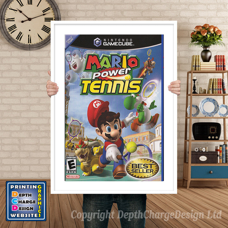 Mario Power Tennis Gamecube Inspired Retro Gaming Poster A4 A3 A2 Or A1 β Mario Power Tennis Gamecube Inspired Retro Gaming Poster