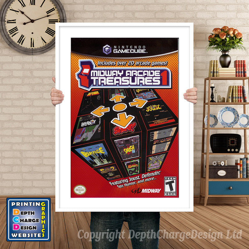 Midway Arcade Treasures1 Gamecube Inspired Retro Gaming Poster A4 A3 A2 Or A1 – Midway Arcade Treasures1 Gamecube Inspired Retro Gaming Poster