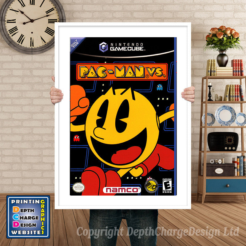 Pacman Vs Gamecube Inspired Retro Gaming Poster A4 A3 A2 Or A1 – Pacman Vs Gamecube Inspired Retro Gaming Poster