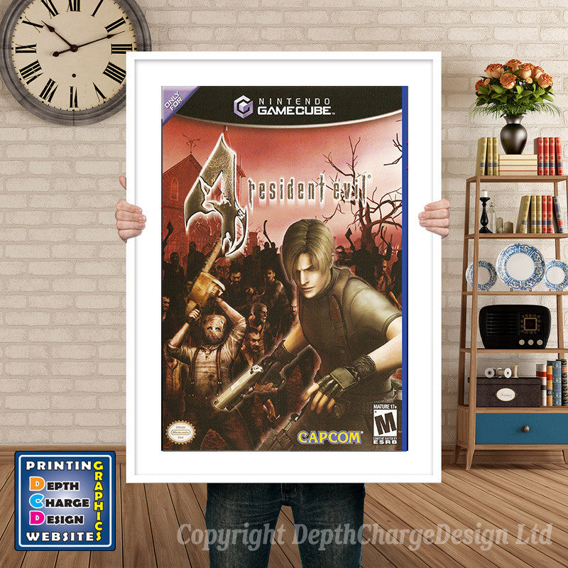 Resident Evil 4 Gamecube Inspired Retro Gaming Poster A4 A3 A2 Or A1 – Resident Evil 4 Gamecube Inspired Retro Gaming Poster