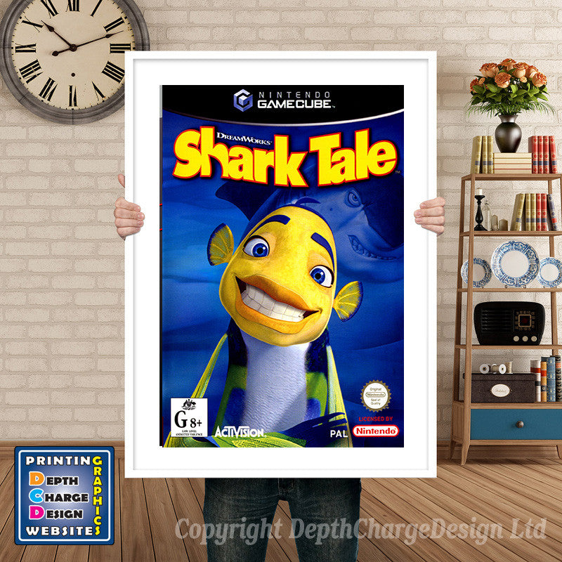 Shark Tale_Au Gamecube Inspired Retro Gaming Poster A4 A3 A2 Or A1 β Shark Tale_Au Gamecube Inspired Retro Gaming Poster