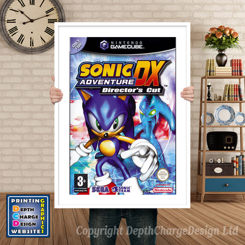 Sonic Adventure Dx Directors Cut_Eu Gamecube Inspired Retro Gaming Pos