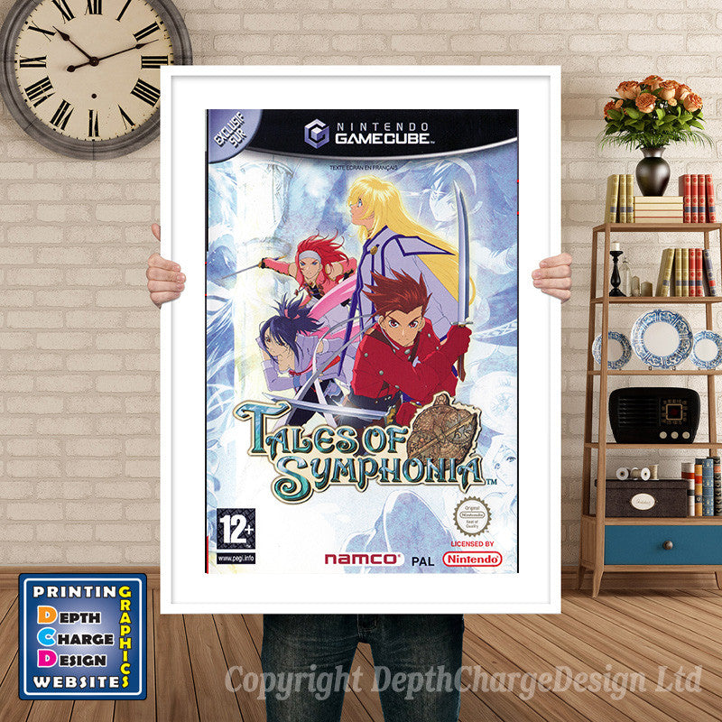 Tales Of Symphonia_Fr Gamecube Inspired Retro Gaming Poster A4 A3 A2 Or A1 β Tales Of Symphonia_Fr Gamecube Inspired Retro Gaming Poster