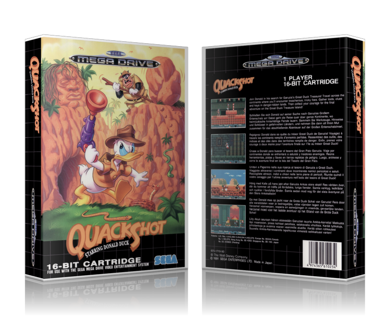 Genesis Quackshot EU Sega Megadrive REPLACEMENT GAME Case Or Cover