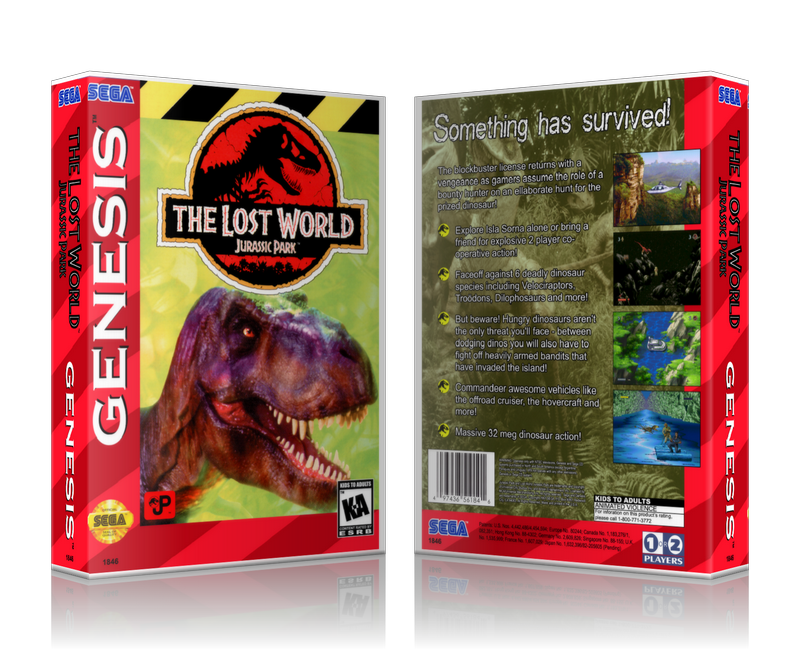 Genesis Lost World Jurassic Park Sega Megadrive REPLACEMENT GAME Case Or Cover