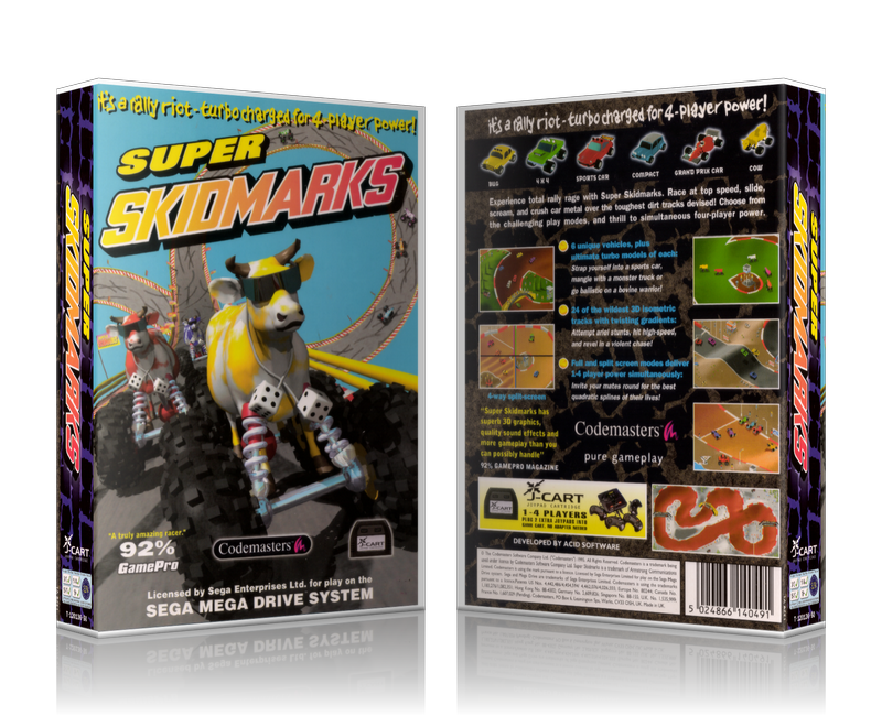 SEGA Genesis Super Skidmarks Gb Sega Megadrive REPLACEMENT GAME Case Or Cover