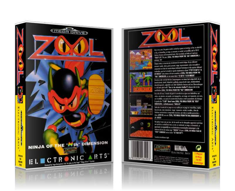 SEGA Genesis Zool EU Sega Megadrive REPLACEMENT GAME Case Or Cover