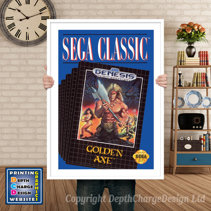 Golden Axe 2 - Sega Megadrive Inspired Retro Gaming Poster A4 A3 A2 Or A1 β Golden Axe 2 - Sega Megadrive Inspired Retro Gaming Poster