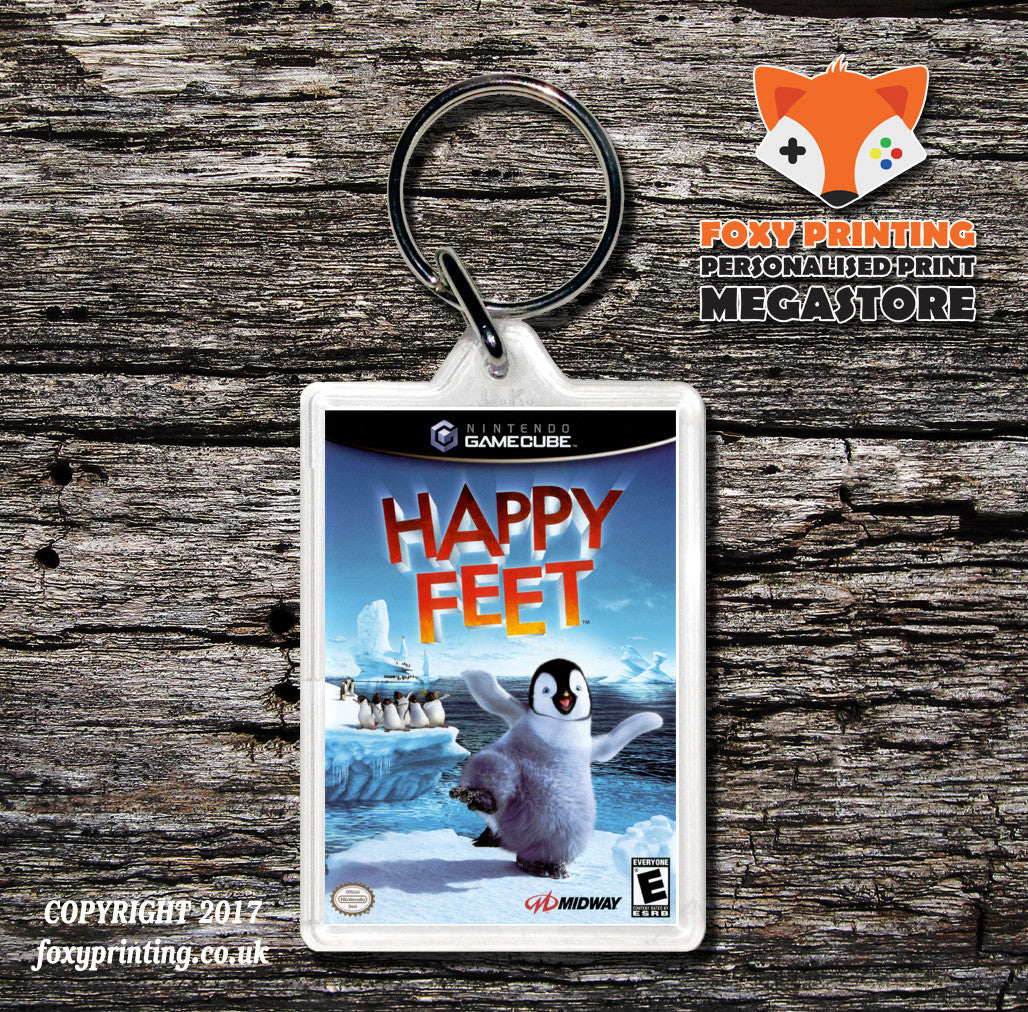 Happy Feet Gamecube Game Inspired Retro Gaming Keyring