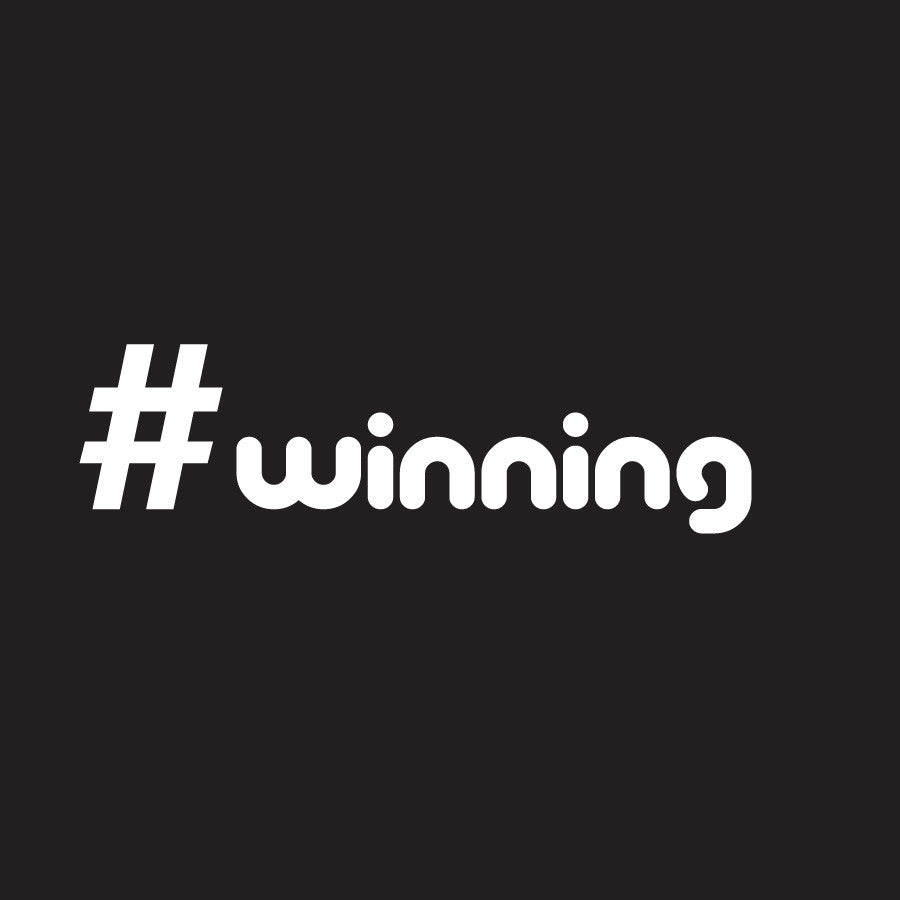 #Winning Novelty Vinyl Car Sticker