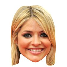 HOLLY WILLOUGHBY JB - TV Star Fancy Dress Cardboard Celebrity Party Face Mask