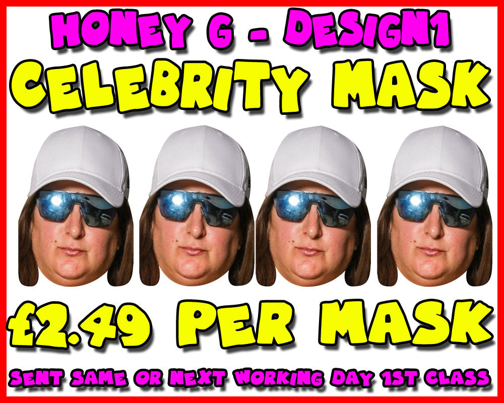 Honey G Design 1 X Factor Celebrity Face Mask Fancy Dress Cardboard Costume Mask β Honey G Design 1 X Factor Face Mask