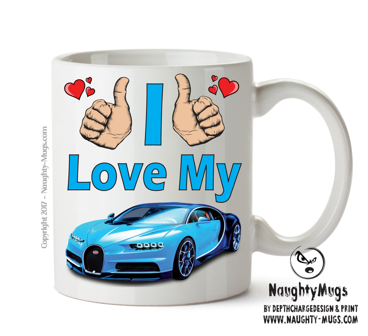 I Love My Bugatti Chiron Printed Mug – printed mug product image 1