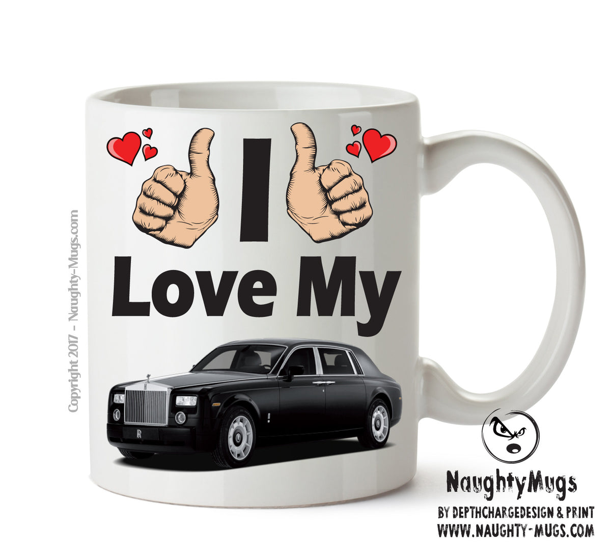 I Love My Rolls Royce Phantom Printed Mug FUNNY – printed mug product image 1