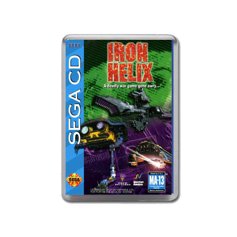 Iron helix Sega Mega CD Game Inspired Retro Gaming Magnet