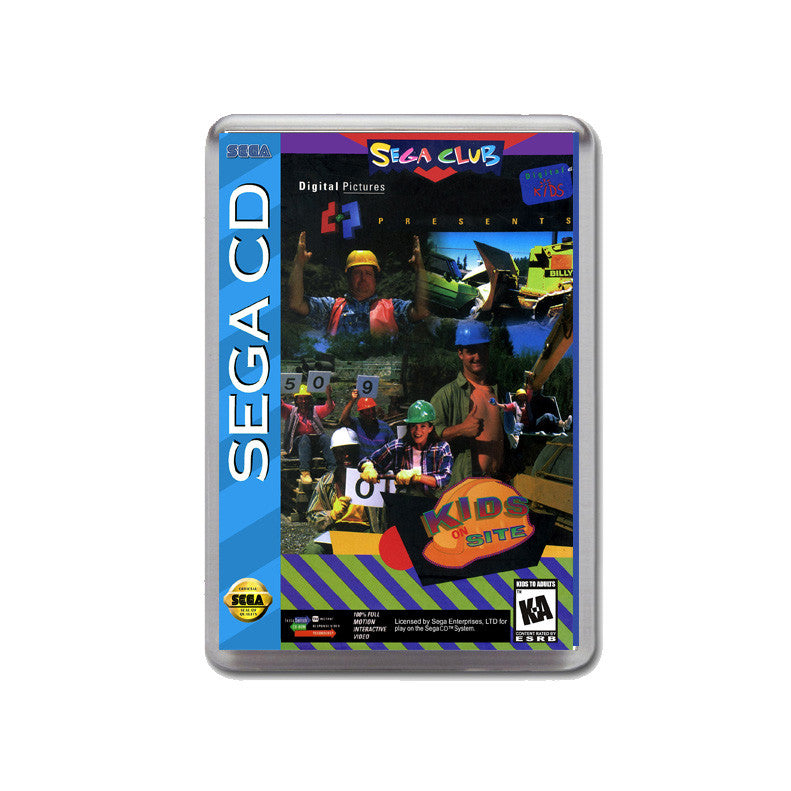 Kids On Site Sega Mega CD Game Inspired Retro Gaming Magnet