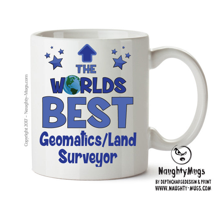 Worlds Best Land Surveyor Mug - Novelty Funny Mug – printed mug product image 1