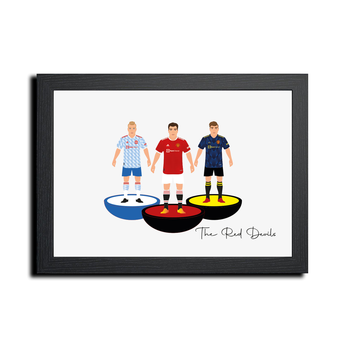 Manchester United Fan Gift – Tiny Men Big Balls Football Poster – Manchester United Fan Gift