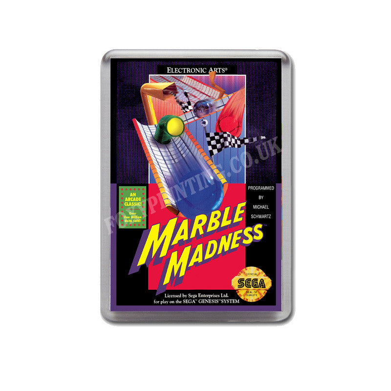 Marble Madness Game Style Inspired Sega Megadrive Retro Video Gaming Magnet