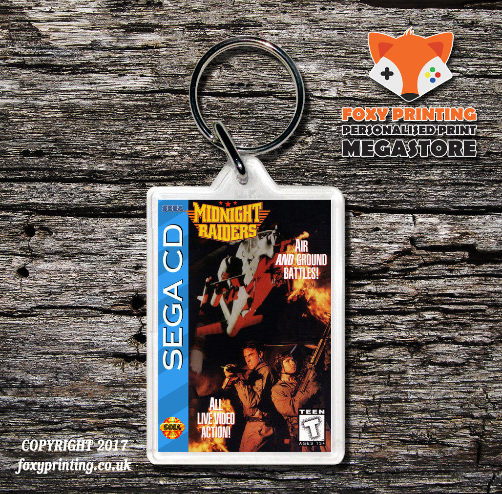 Midnight Raiders Game Inspired Retro Gaming Keyring