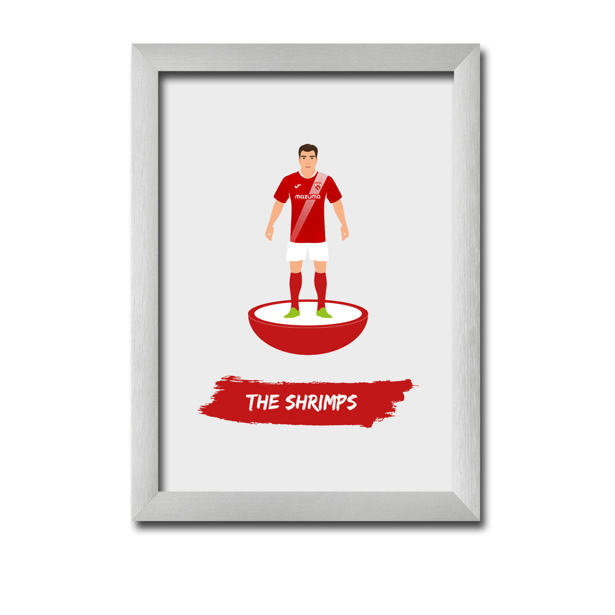 Morecambe Football Club gift - The Shrimps - Tiny Men Big Balls Poster
