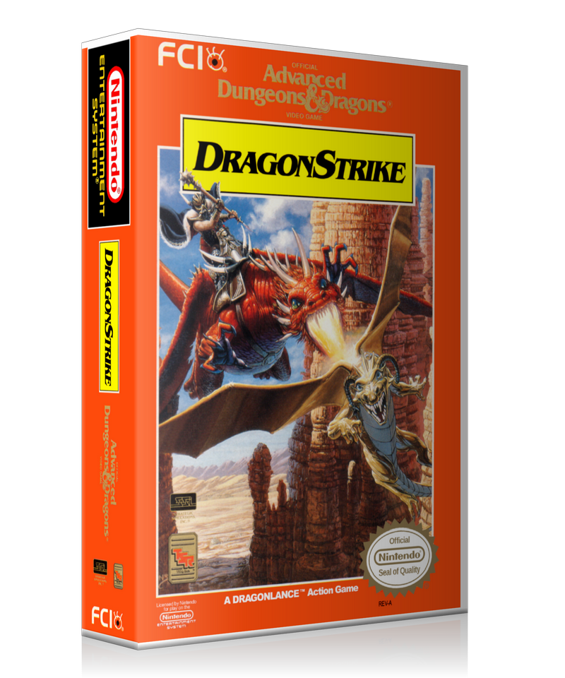 NES ADD Dragonstrike Retail Game Cover To Fit A UGC Style Replacement Game Case – Nintendo NES Case product image 1