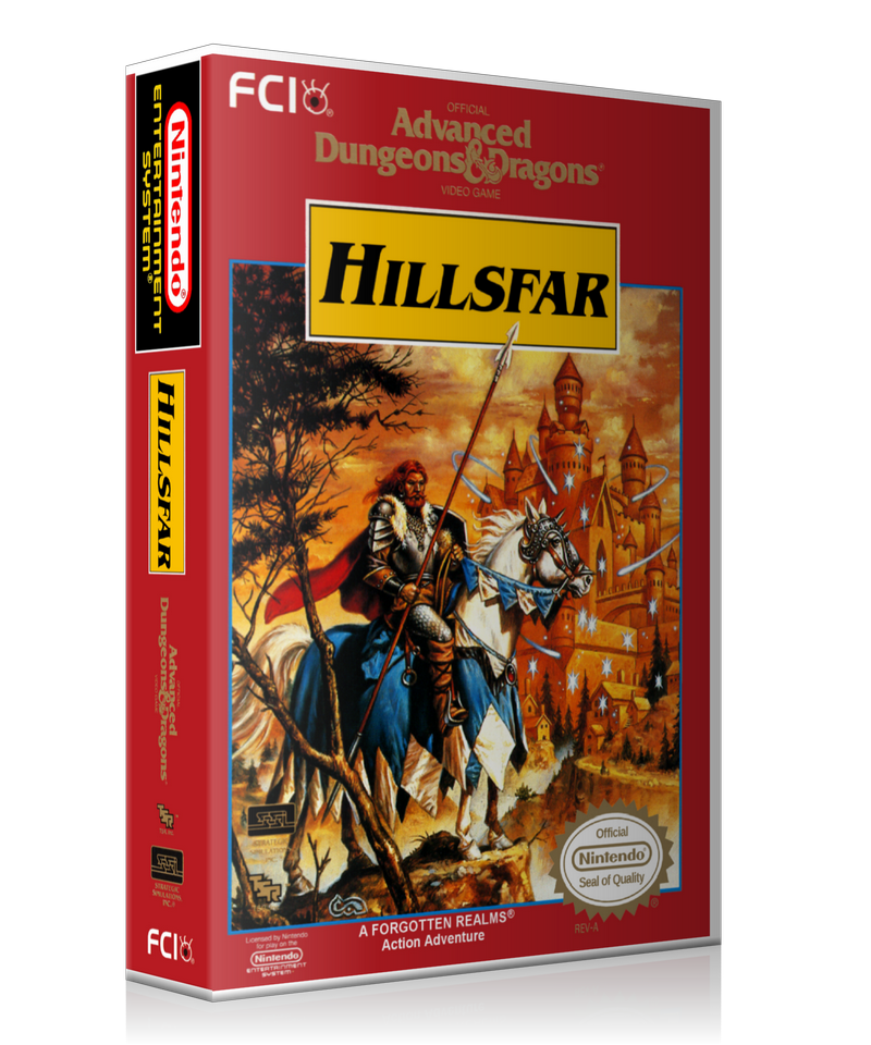 NES ADD Hillsfar Retail Game Cover To Fit A UGC Style Replacement Game Case β Nintendo NES Case product image 1