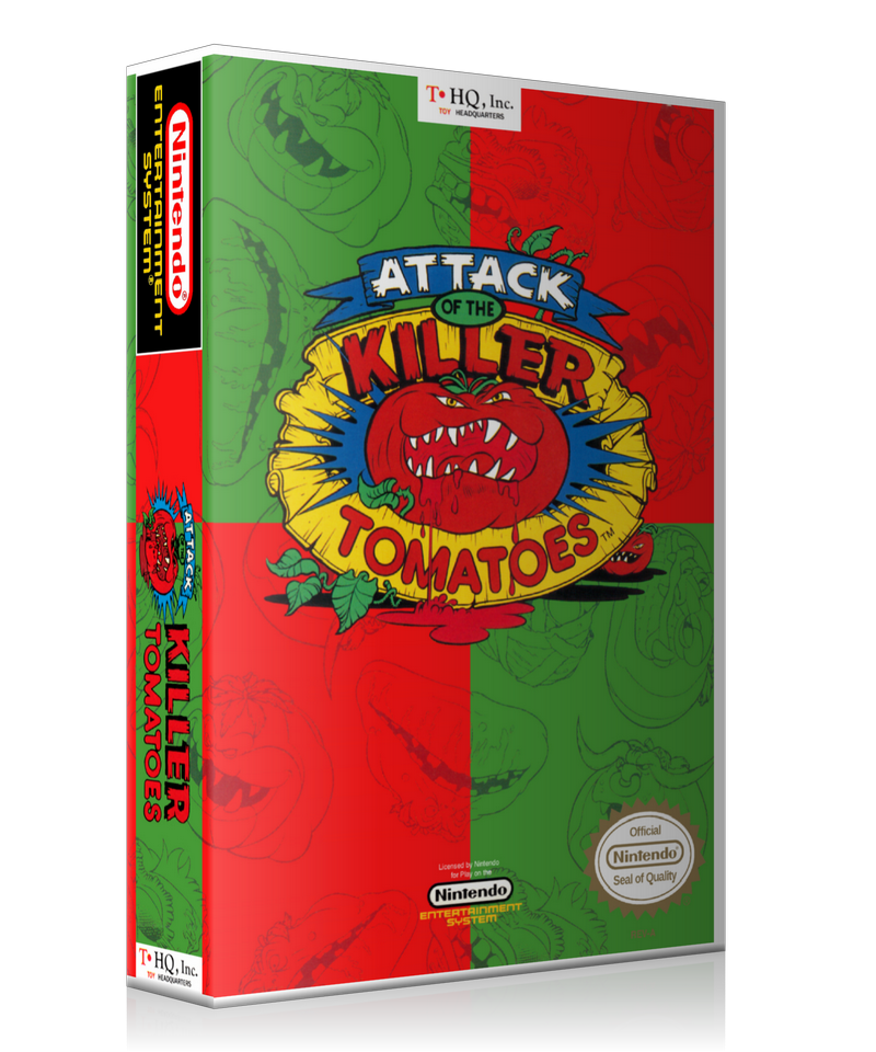 NES Attack Of The Killer Tomatoes Retail Game Cover To Fit A UGC Style Replacement Game β Nintendo NES Case product image 1
