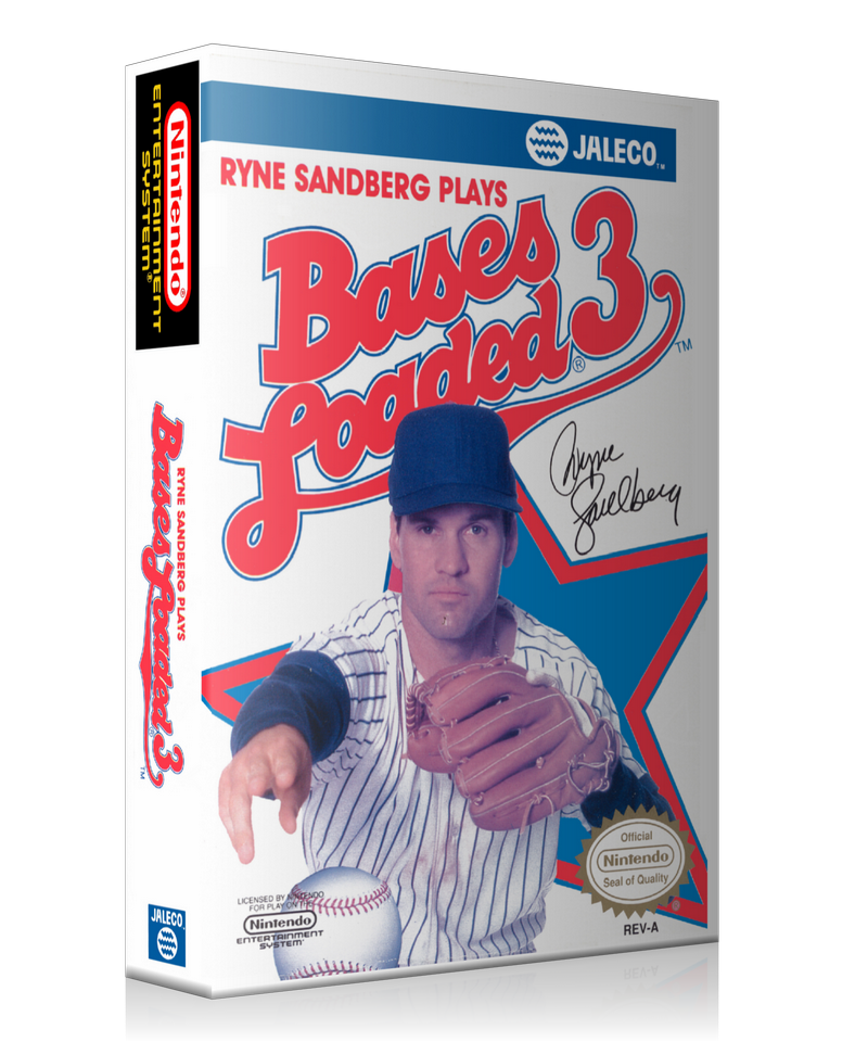 NES Bases Loaded 3 Retail Game Cover To Fit A UGC Style Replacement Game Case β Nintendo NES Case product image 1