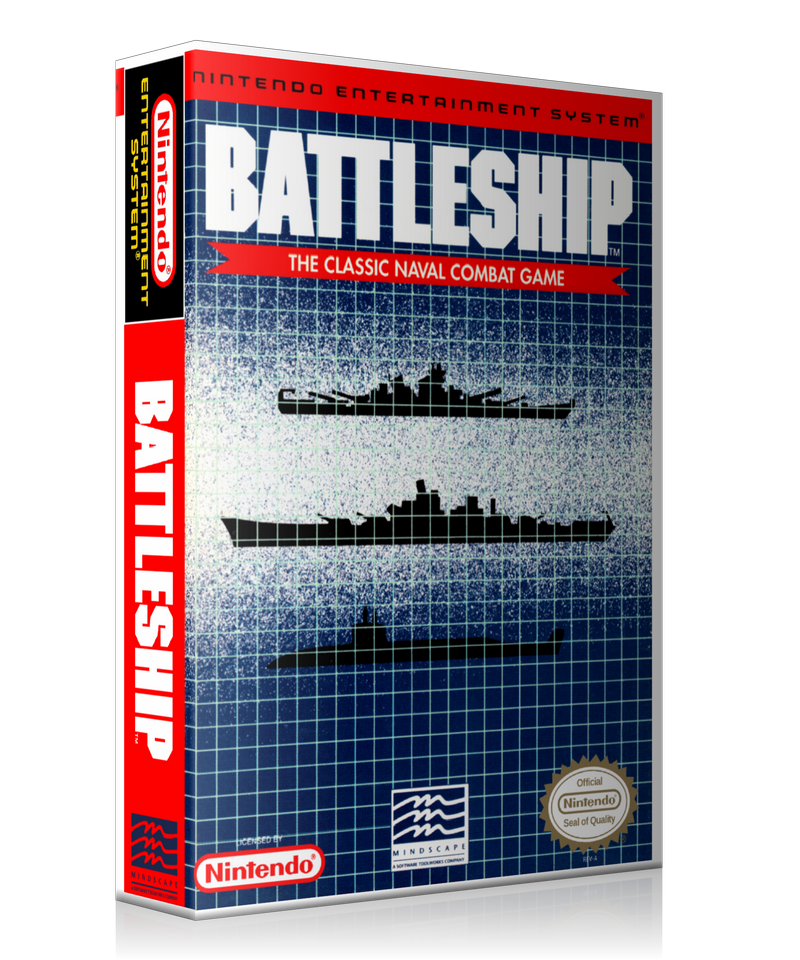 NES Battleship Retail Game Cover To Fit A UGC Style Replacement Game Case – Nintendo NES Case product image 1