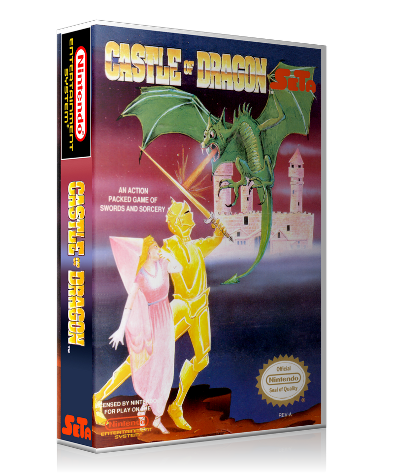 NES Castle Of Dragon Retail Game Cover To Fit A UGC Style Replacement Game Case β Nintendo NES Case product image 1