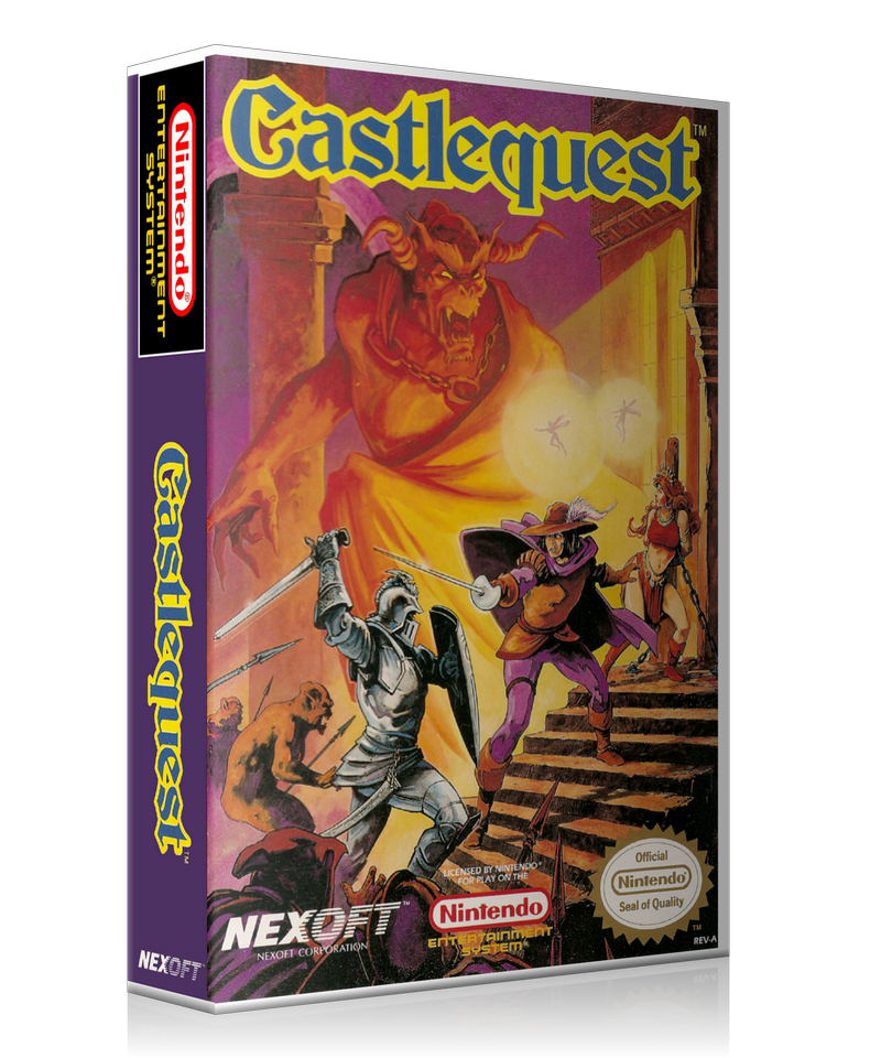 NES Castlequest Retail Game Cover To Fit A UGC Style Replacement Game Case β Nintendo NES Case product image 1