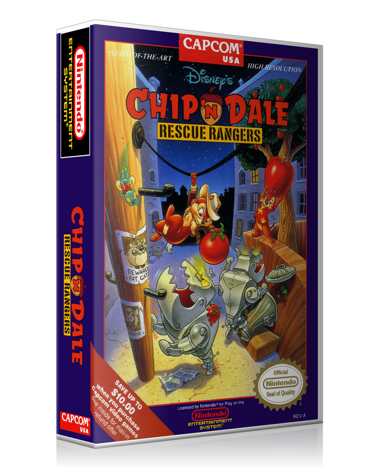 NES Chip N Dale Rescue Rangers Retail Game Cover To Fit A UGC Style Replacement Game Case – Nintendo NES Case product image 1