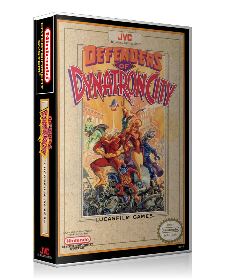 NES Defenders Of Dynatron City Retail Game Cover To Fit A UGC Style Replacement Game Case – Nintendo NES Case product image 1