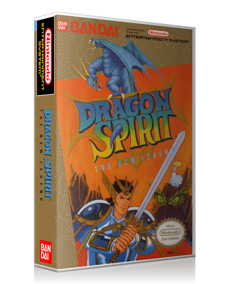 NES Dragon Spirit Retail Game Cover To Fit A UGC Style Replacement Game Case – Nintendo NES Case product image 1