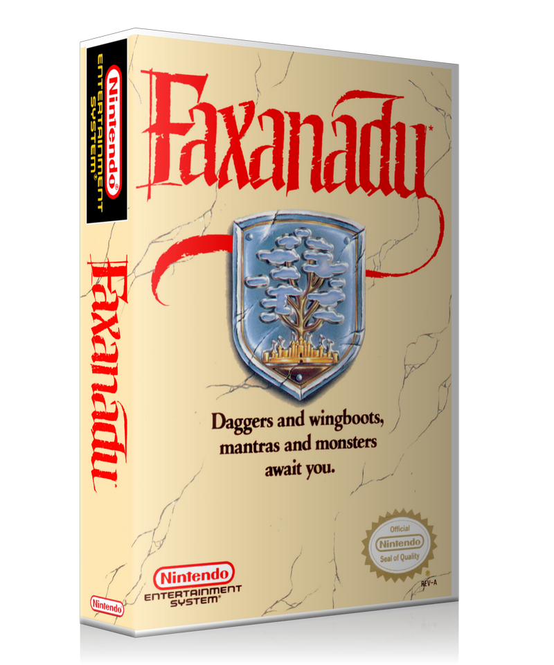 NES Faxanadu Retail Game Cover To Fit A UGC Style Replacement Game Case – Nintendo NES Case product image 1