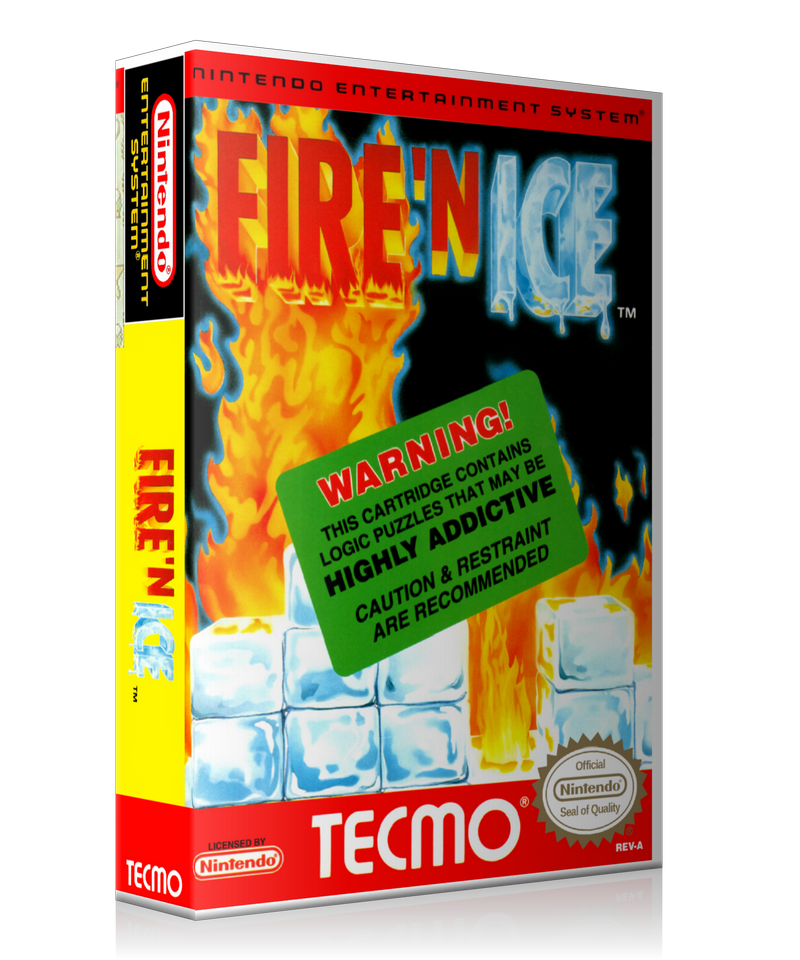 NES Fire N Ice Retail Game Cover To Fit A UGC Style Replacement Game Case – Nintendo NES Case product image 1