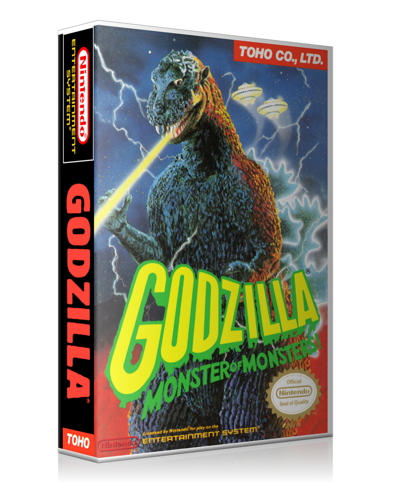 NES Godzilla Retail Game Cover To Fit A UGC Style Replacement Game Case – Nintendo NES Case product image 1