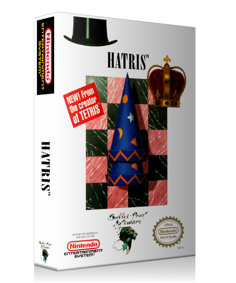 NES Hatris Retail Game Cover To Fit A UGC Style Replacement Game Case – Nintendo NES Case product image 1