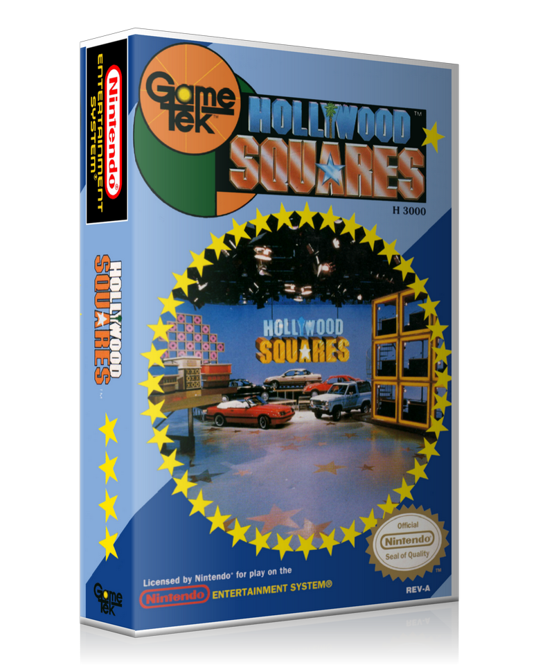 NES Hollywood Squares Retail Game Cover To Fit A UGC Style Replacement Game Case β Nintendo NES Case product image 1