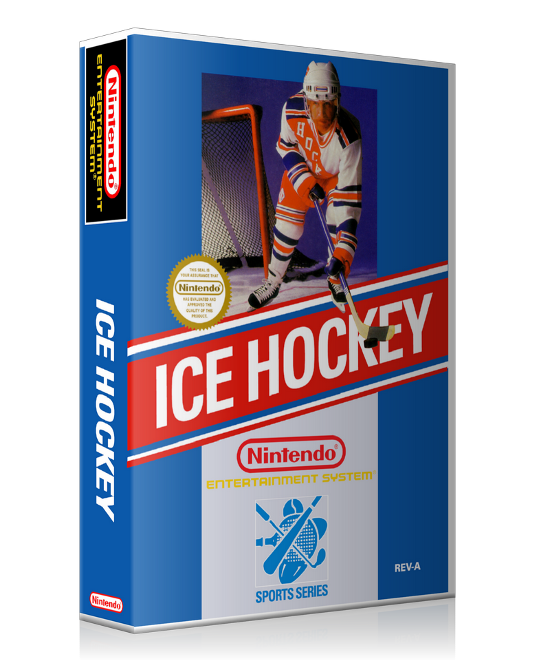 NES Ice Hockey Retail Game Cover To Fit A UGC Style Replacement Game Case β Nintendo NES Case product image 1