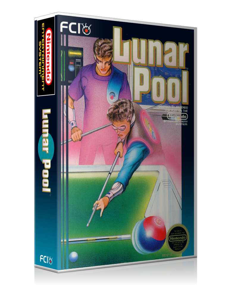NES Lunar Pool Retail Game Cover To Fit A UGC Style Replacement Game Case