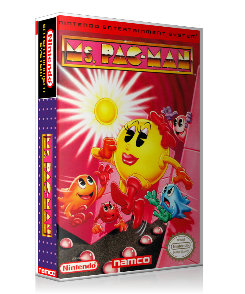 NES Ms. Pacman Namco Retail Game Cover To Fit A UGC Style Replacement Game Case