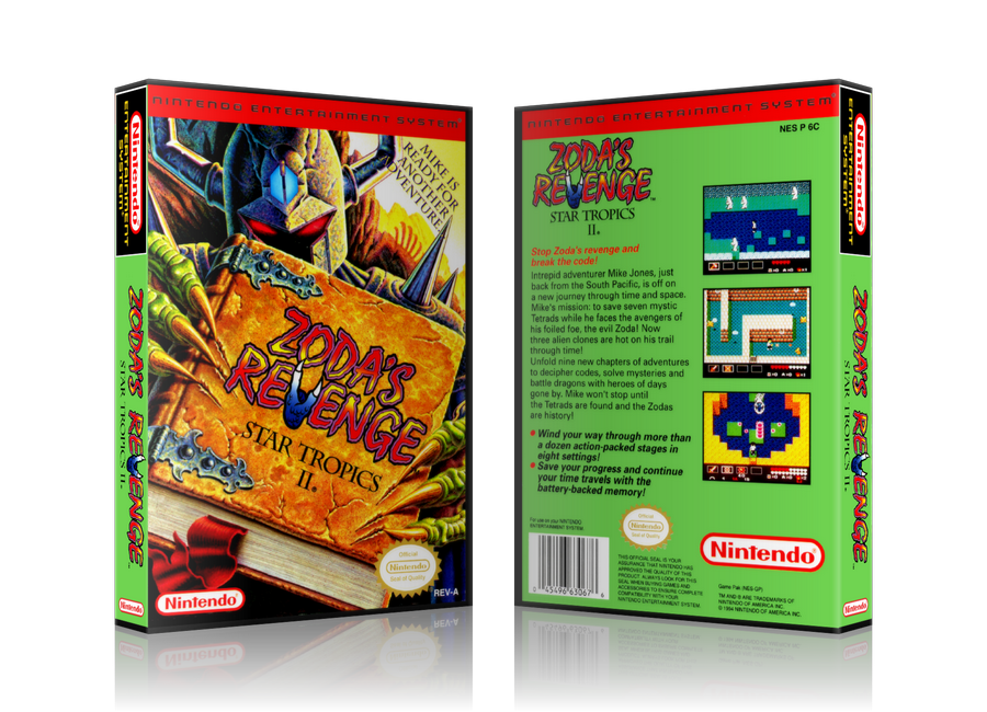 Nes 537 Star tropics 2 zodas revenge Retail Nesspine Replacement SNES REPLACEMENT Game β SNES Replacement Game case product