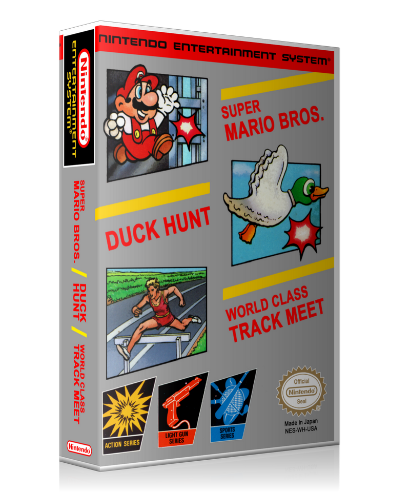 NES Super Mario Duck Track Retail Game Cover To Fit A UGC Style Replacement Game Case – Nintendo NES Case product image 1