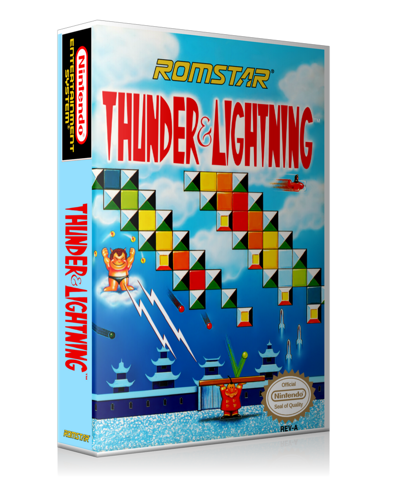 NES Thunder And Lightning Retail Game Cover To Fit A UGC Style Replacement Game Case β Nintendo NES Case product image 1