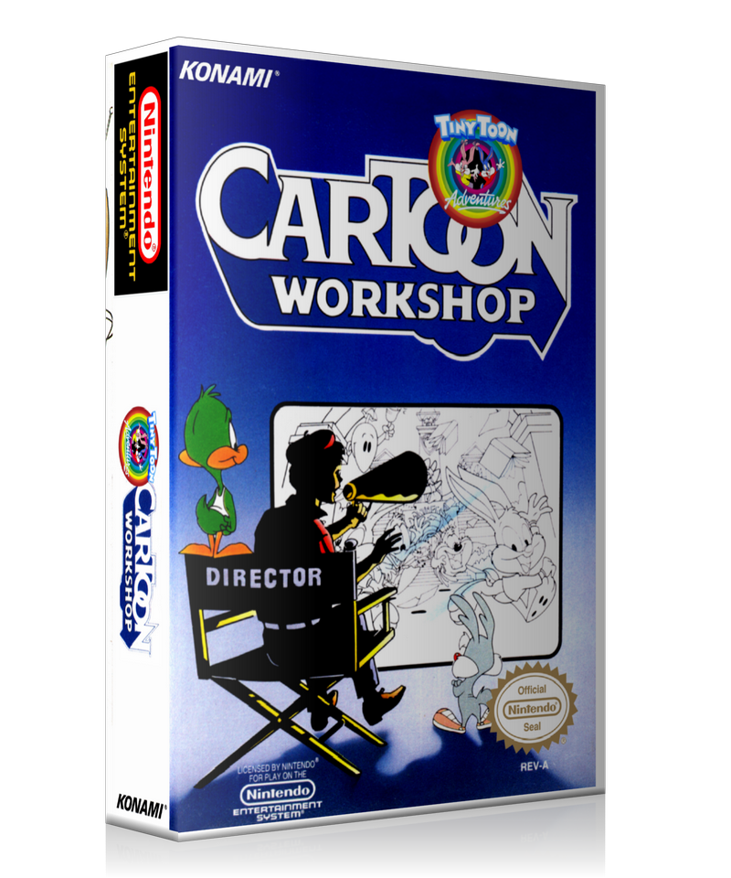 NES Tiny Toons Cartoon Workshop Retail Game Cover To Fit A UGC Style Replacement Game Case β Nintendo NES Case product image
