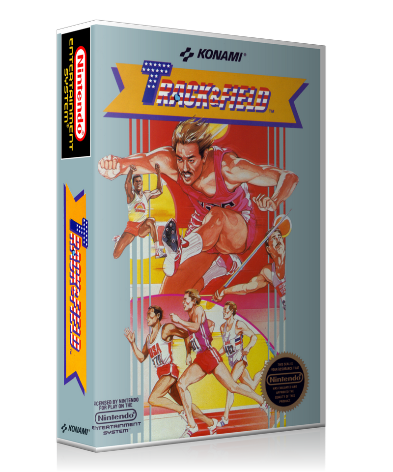 NES Track And Field Retail Game Cover To Fit A UGC Style Replacement Game Case β Nintendo NES Case product image 1