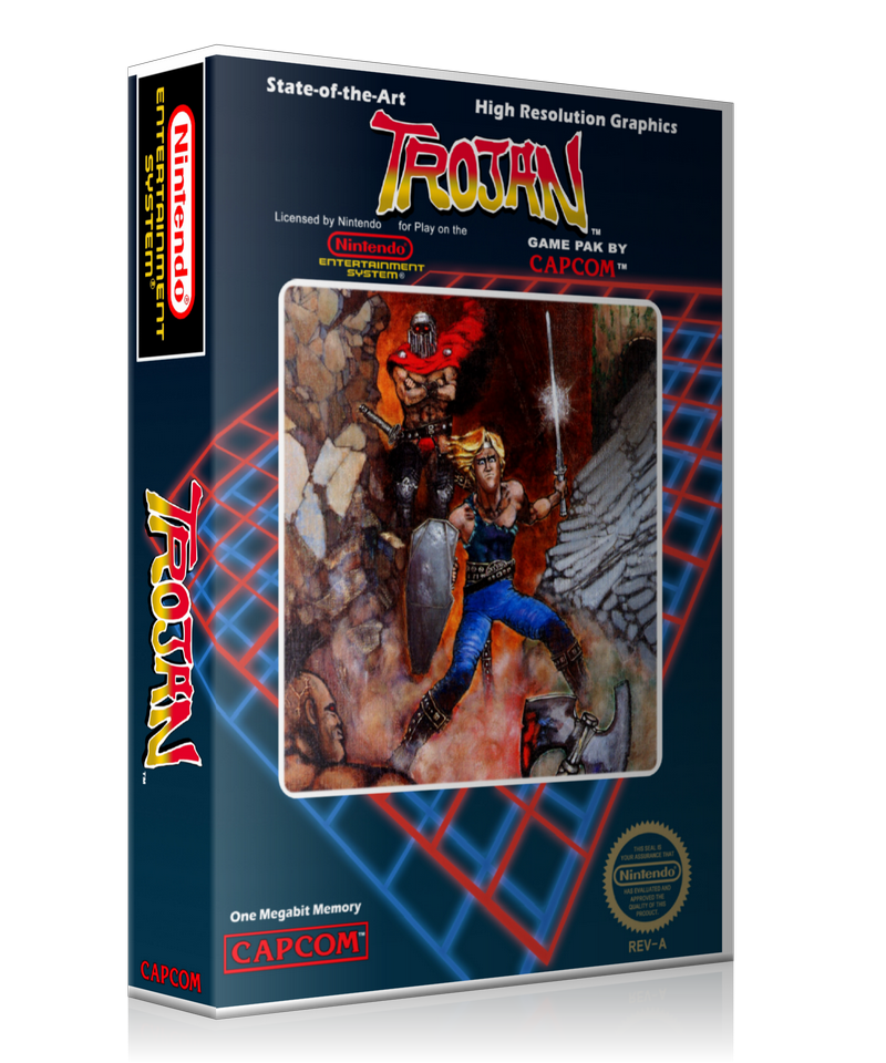 NES Trojan Retail Game Cover To Fit A UGC Style Replacement Game Case β Nintendo NES Case product image 1